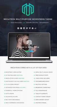 Megatron 1.2 адаптивный шаблон wordpress