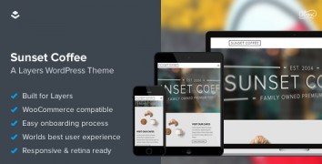 Sunset Coffee 1.1 адаптивный шаблон wordpress