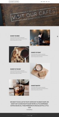 Sunset Coffee 1.1 адаптивный шаблон wordpress