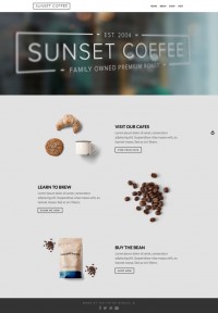Sunset Coffee 1.1 адаптивный шаблон wordpress