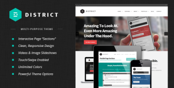 District 1.3.3 адаптивный шаблон wordpress