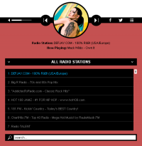 Radio Player With Playlist 1.5.0 HTML5 радио плеер