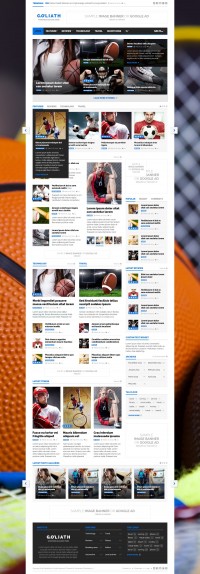 Goliath 1.0.23 адаптивный новостной шаблон wordpress