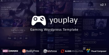 Youplay 2.0.2 адаптивный игровой шаблон wordpress