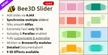 Bee3D Slider 2.0.0 3D слайдер