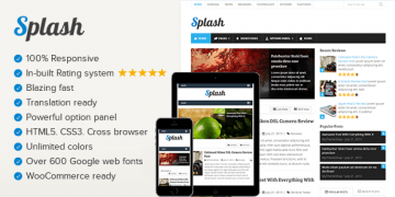 Splash 2.1.8 адаптивный шаблон wordpress