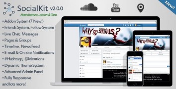 SocialKit 2.0.0 rus all addons скрипт социальной сети