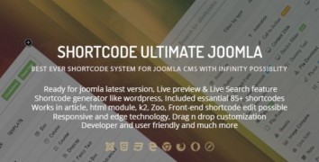 Shortcode Ultimate 3.1.0 плагин коротких кодов Joomla