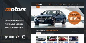 Motors 2.3.4 автомобильный адаптивный шаблон wordpress