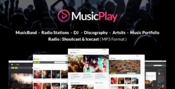 MusicPlay 4.4.0 адаптивный шаблон wordpress