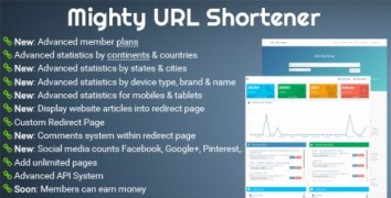 Mighty URL Shortener 1.1.0 скрипт сервис коротких ссылок