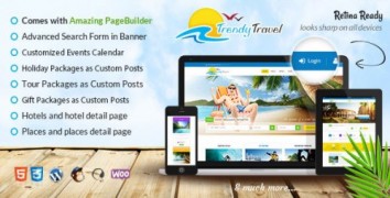 Trendy Travel 2.2 адаптивный шаблон wordpress