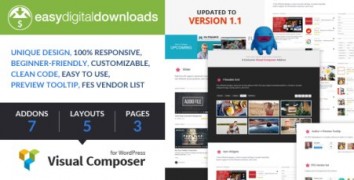 Easy Digital Downloads for Visual Composer 1.1.1 плагин wordpress