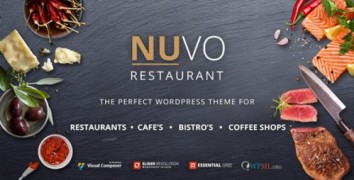 NUVO 5.6.3 адаптивный шаблон wordpress ресторан, кафе