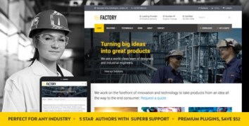 Factory 1.3 адаптивный шаблон wordpress