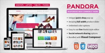 Pandora 1.1.23 адаптивный шаблон тема wordpress