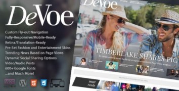 DeVoe 1.0.9 адаптивный шаблон wordpress