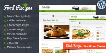 Food Recipes 2.4.2 адаптивный шаблон wordpress