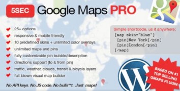 5sec Google Maps PRO плагин карты wordpress