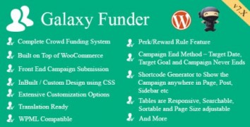 Galaxy Funder плагин краудфандинга wordpress