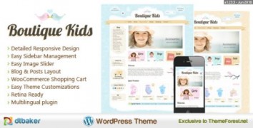 Boutique Kids Creative адаптивный шаблон тема wordpress