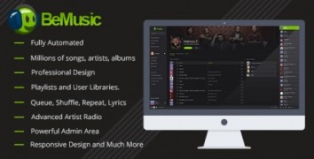 BeMusic музыкального сайта скрипт