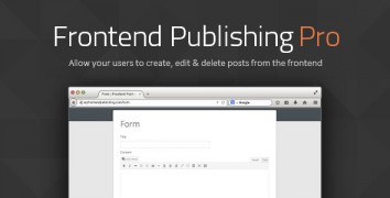 Frontend Publishing Pro плагин wordpress