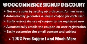 Woocommerce Signup Discount плагин купонов wordpress