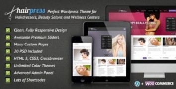 Hairpress адаптивный шаблон тема wordpress