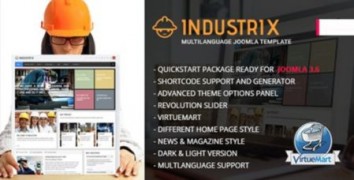 Industrix адаптивный бизнес шаблон joomla