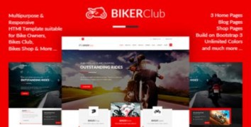 BikersClub адаптивный шаблон HTML
