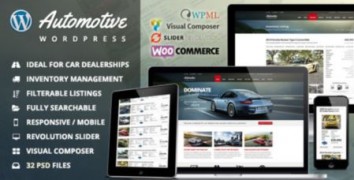 Automotive Wordpress автомобильный шаблон тема