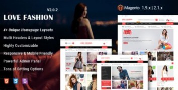 Love Fashion адаптивный шаблон Magento