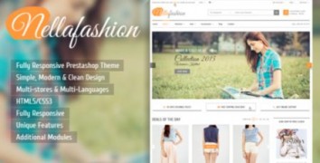 Nella Fashion адаптивный шаблон Magento