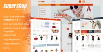 Supershop адаптивный шаблон Magento