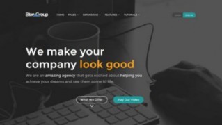Blue Group адаптивный шаблон тема wordpress