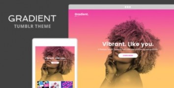 Gradient адаптивный шаблон Tumblr