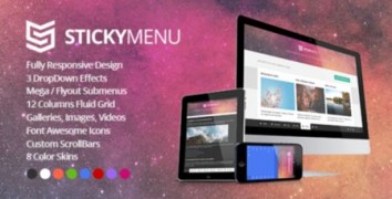 StickyMenu скрипт mega menu
