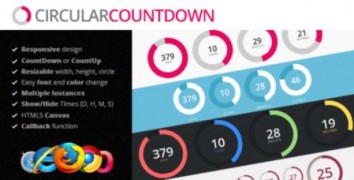 Circular Countdown jQuery plugin javascript
