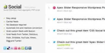 Social Feed Parser PHP скрипт