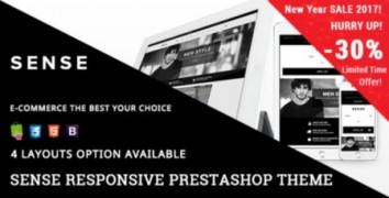 Sense адаптивный шаблон Prestashop