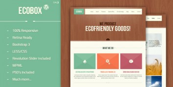 Ecobox адаптивный шаблон тема wordpress