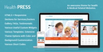 HealthPress адаптивный шаблон тема wordpress
