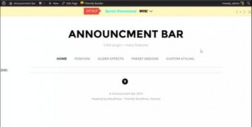 Announcement Bar плагин анонсов wordpress