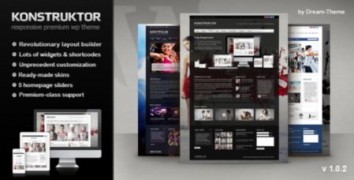 Konstruktor адаптивный шаблон тема wordpress