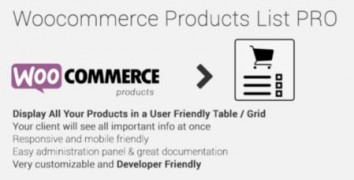 Woocommerce Products List Pro плагин wordpress