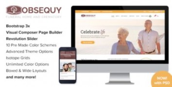 Obsequy адаптивный шаблон тема wordpress