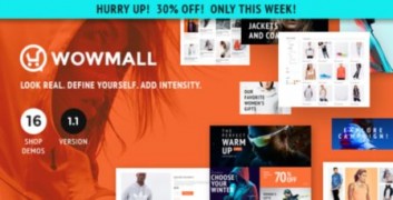WOWmall адаптивный шаблон тема wordpress
