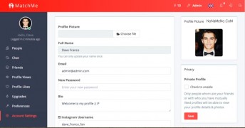 MatchMe 1.8 сайта знакомств