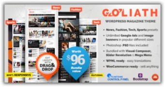 GOLIATH адаптивный шаблон тема wordpress
